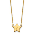 14K Yellow Gold Initial Star Necklace