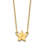 14K Yellow Gold Initial Star Necklace view
