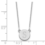 14K White Gold Round Initial Necklace view