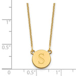 14K Yellow Gold Round Initial Necklace view