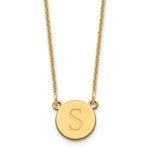 14K Yellow Gold Round Initial Necklace view
