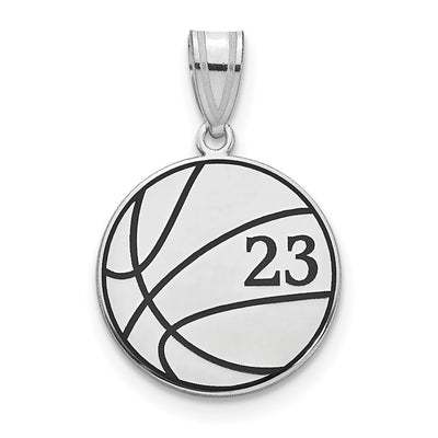 14K white gold pendant