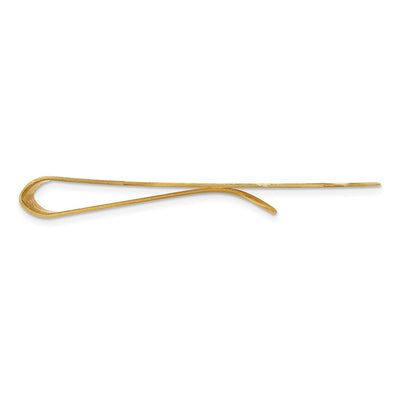 14K Yellow Gold Recessed Letter Monogram Round Money Clip