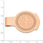 SS/Rose-plated Recessed Letter Monogram Round Money Clip view