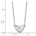 14K White Gold Initial Heart with Diamond Necklace view