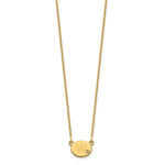 14K Yellow Gold Oval Initial with Diamond Necklace view