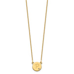 14K Yellow Gold Round Initial with Diamond Necklace view