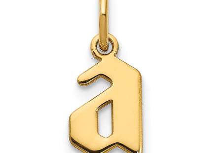 14KY Lower case Letter Initial Pendant