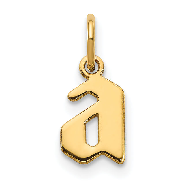 14KY Lower case Letter Initial Pendant