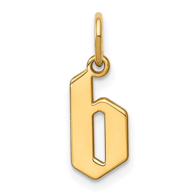 14K Yellow Gold Lower Case Letter Initial Pendant Collection