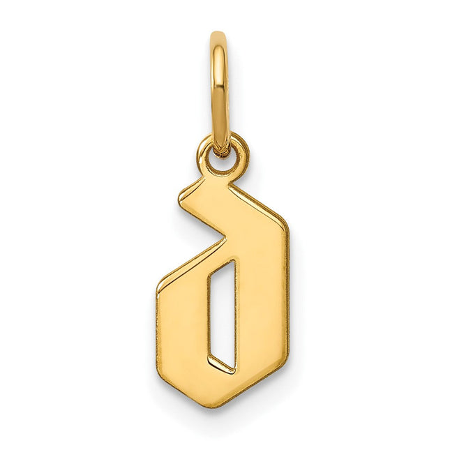 14K Yellow Gold Lower Case Letter Initial Pendant Collection