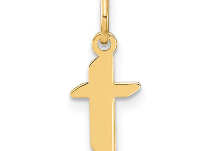 14KY Lower case Letter Initial Pendant