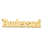 Sterling Silver/Gold Plated Aachen Font Name Plate view 14