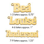 Sterling Silver/Gold Plated Aachen Font Name Plate view 11