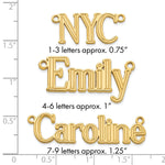 10k Yellow Gold Etched Name Plate view 25