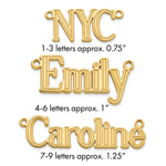 10k Yellow Gold Etched Name Plate view 21