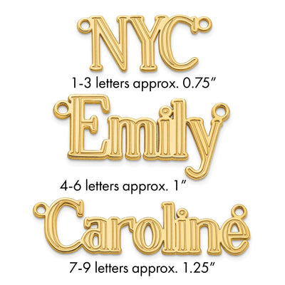 10K Yellow Gold Etched Name Plate