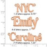 10k Yellow Gold Etched Name Plate view 15