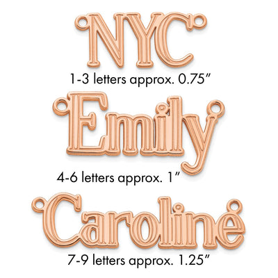 10K Yellow Gold Etched Name Plate