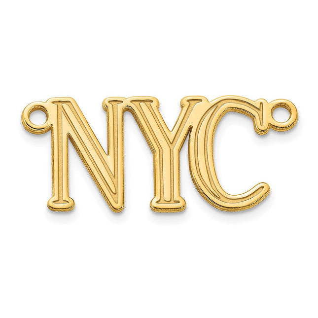 10k Yellow Gold Etched Name Plate