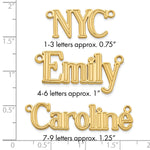 10k Yellow Gold Etched Name Plate view 5