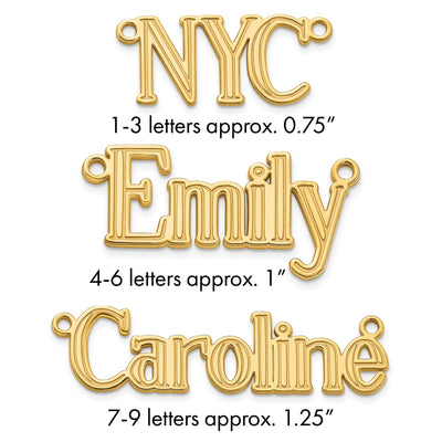 10K Yellow Gold Etched Name Plate