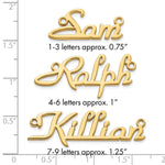 10k Yellow Gold Name Plate view 20