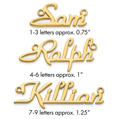 10K Yellow Gold Name Plate