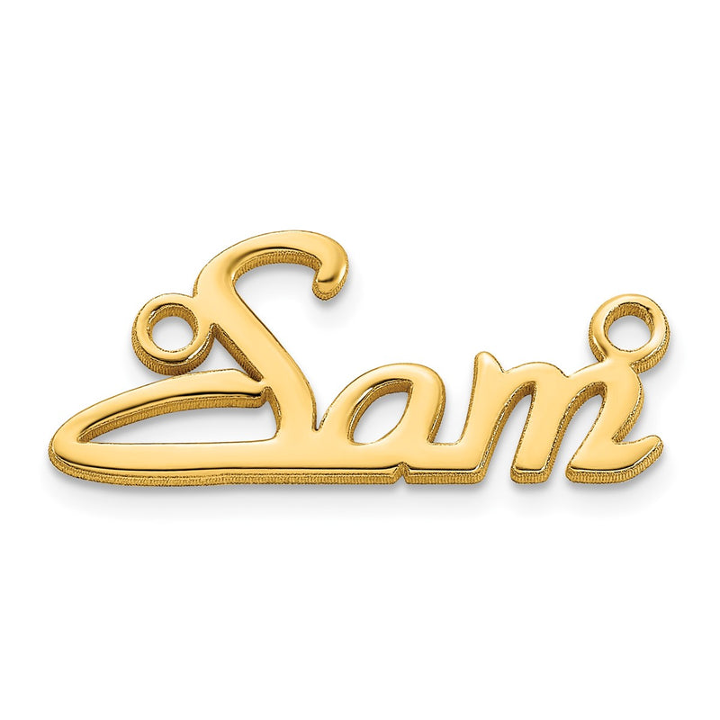 10K yellow gold name pendants & charm, alternate view