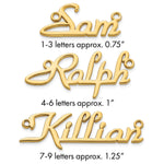 10k Yellow Gold Name Plate view 1