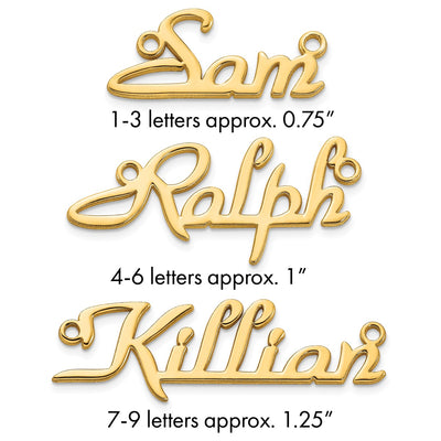 10K Yellow Gold Name Plate