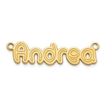 10k White Gold Etched Name Plate view 13