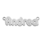 10k White Gold Etched Name Plate view 28