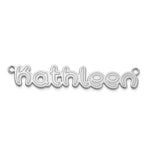 10k White Gold Etched Name Plate view 29