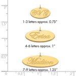 Sterling Silver/Gold-plated Polished Oval Name Plate view 30