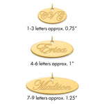 Sterling Silver/Gold-plated Polished Oval Name Plate view 26