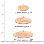 Sterling Silver/Gold-plated Polished Oval Name Plate view 15