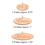 Sterling Silver/Gold-plated Polished Oval Name Plate view 16