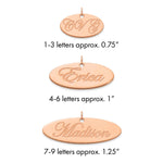 Sterling Silver/Gold-plated Polished Oval Name Plate view 11