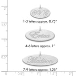 Sterling Silver/Gold-plated Polished Oval Name Plate view 25