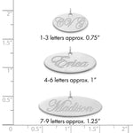 Sterling Silver/Gold-plated Polished Oval Name Plate view 5