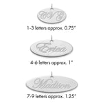 Sterling Silver/Gold-plated Polished Oval Name Plate view 1