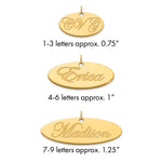 Sterling Silver/Gold-plated Polished Oval Name Plate view 6