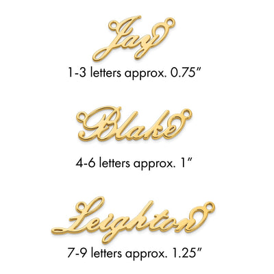 sterling Silver/Rhodium-plated Polished Name Plate