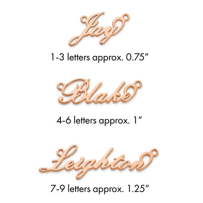 sterling Silver/Rhodium-plated Polished Name Plate