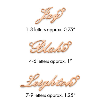 sterling Silver/Rhodium-plated Polished Name Plate