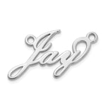 sterling Silver/Rhodium-plated Polished Name Plate view