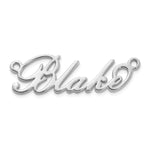 sterling Silver/Rhodium-plated Polished Name Plate view