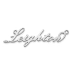sterling Silver/Rhodium-plated Polished Name Plate view