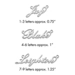sterling Silver/Rhodium-plated Polished Name Plate view